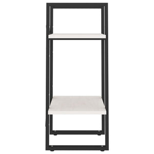 Bokhylla 2 hyllplan vit 40x30x70 cm massiv furu