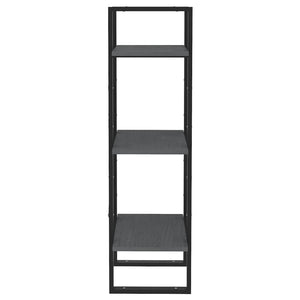 Bokhylla 3 hyllplan grå 40x30x105 cm massiv furu