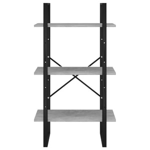 Förvaringshylla betonggrå 60x30x105 cm konstruerat trä