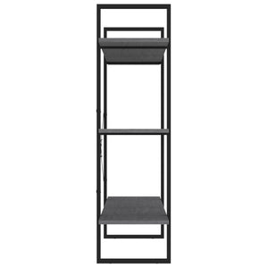 Bokhylla 3 hyllplan grå 100x30x105 cm massiv furu