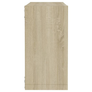 Vägghylla kubformad 2 st sonoma-ek 30x15x30 cm