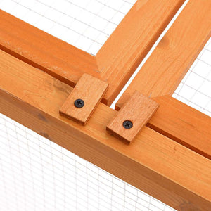 Utomhusbur 150x100x50 cm massivt granträ