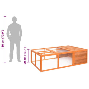 Utomhusbur 150x100x50 cm massivt granträ