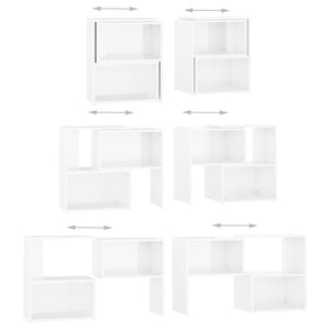 Tv-bänk vit högglans 104x30x52 cm konstruerat trä