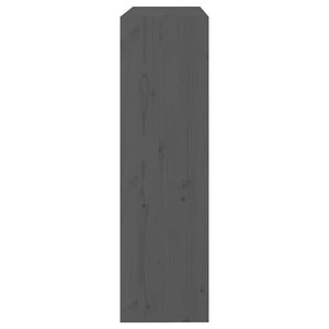 Bokhylla/Rumsavdelare grå 80x30x103,5 cm massiv furu