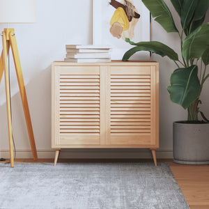 Skåpluckor lamelldesign 2 st 61,5x39,4 cm massiv furu