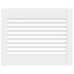 Skåplucka lamelldesign vit 39,5x49,4 cm massiv furu