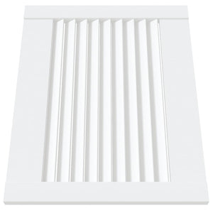 Skåplucka lamelldesign vit 39,5x49,4 cm massiv furu