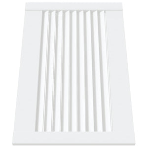 Skåplucka lamelldesign vit 39,5x59,4 cm massiv furu
