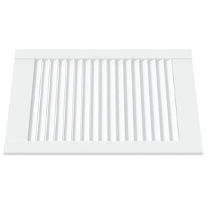 Skåplucka lamelldesign vit 61,5x39,4 cm massiv furu