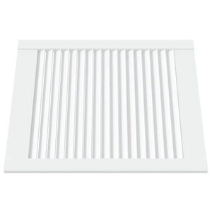 Skåpluckor lamelldesign 2 st vit 61,5x49,4 cm massiv furu