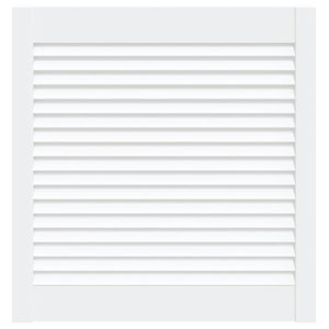 Skåplucka lamelldesign vit 61,5x59,4 cm massiv furu