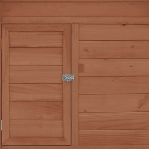 Hönshus mocka och vit 150x96x110 cm massivt granträ