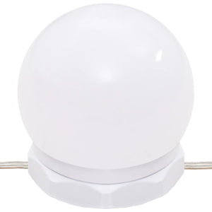 Sminkbord med LED sonoma-ek 74,5x40x141 cm konstruerat trä