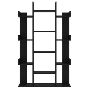 Bokhylla svart 86x25,5x140 cm konstruerat trä