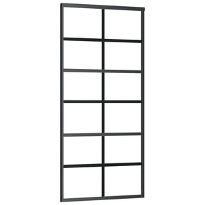 Skjutdörr med beslagset ESG glas och aluminium 90x205 cm