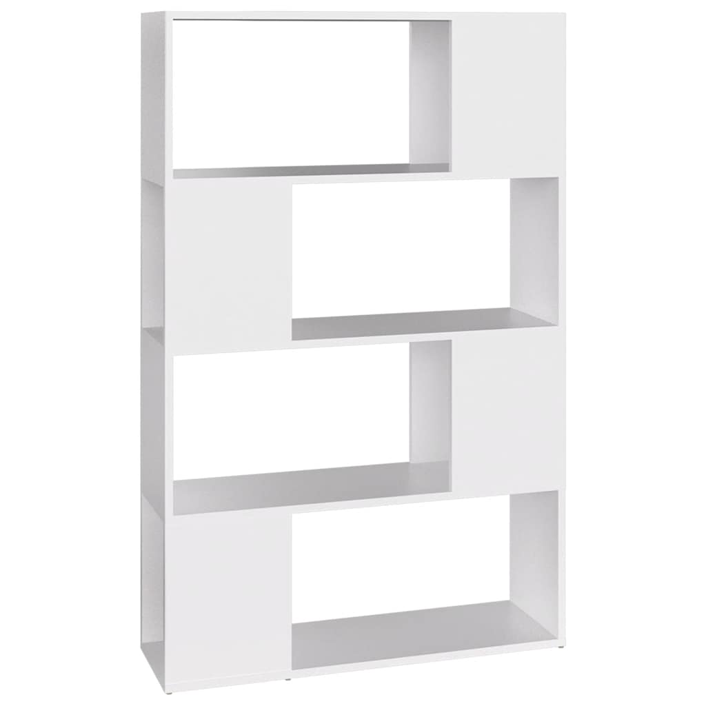 Bokhylla/Rumsavdelare vit 80x24x124,5 cm konstruerat trä