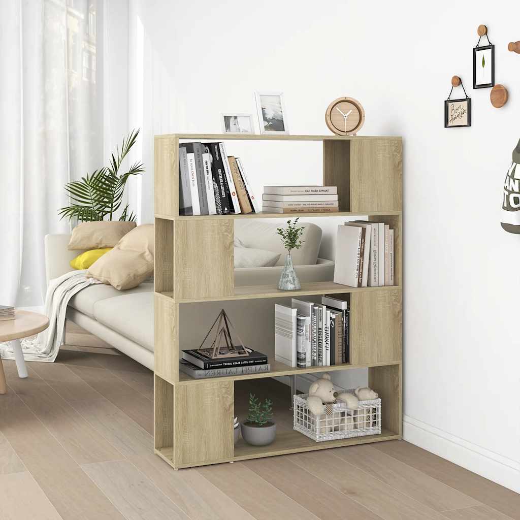 Bokhylla Rumsavdelare sonoma-ek 100x24x124 cm