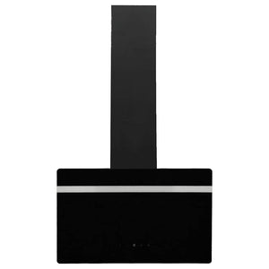 Köksfläkt 60 cm stål och härdat glas svart