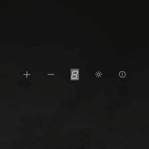 Köksfläkt 60 cm stål och härdat glas svart