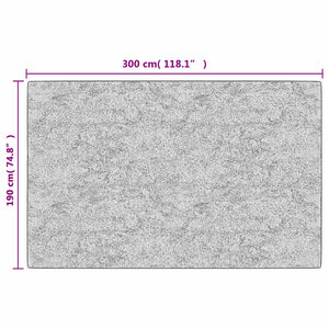 Matta tvättbar 190x300 cm grå halkfri
