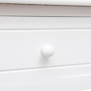 Skrivbord vit 108x45x76 cm massivt kejsarträ