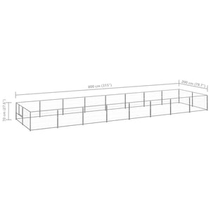 Hundgård silver 16 m² stål