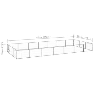 Hundgård silver 21 m² stål