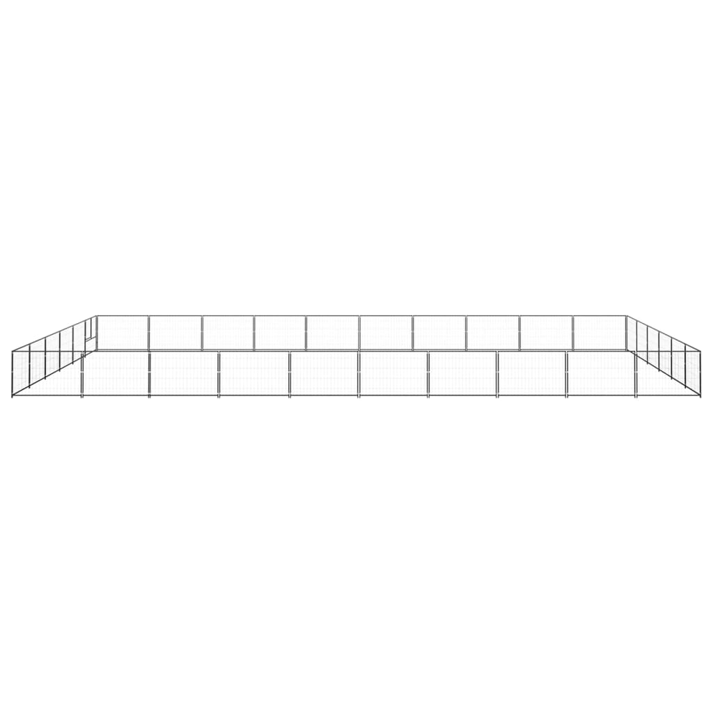 Hundgård svart 60 m² stål