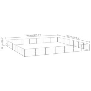 Hundgård silver 49 m² stål