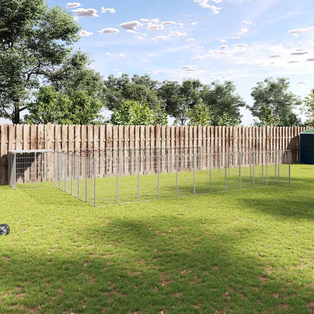 Hundgård silver 25,41 m² stål