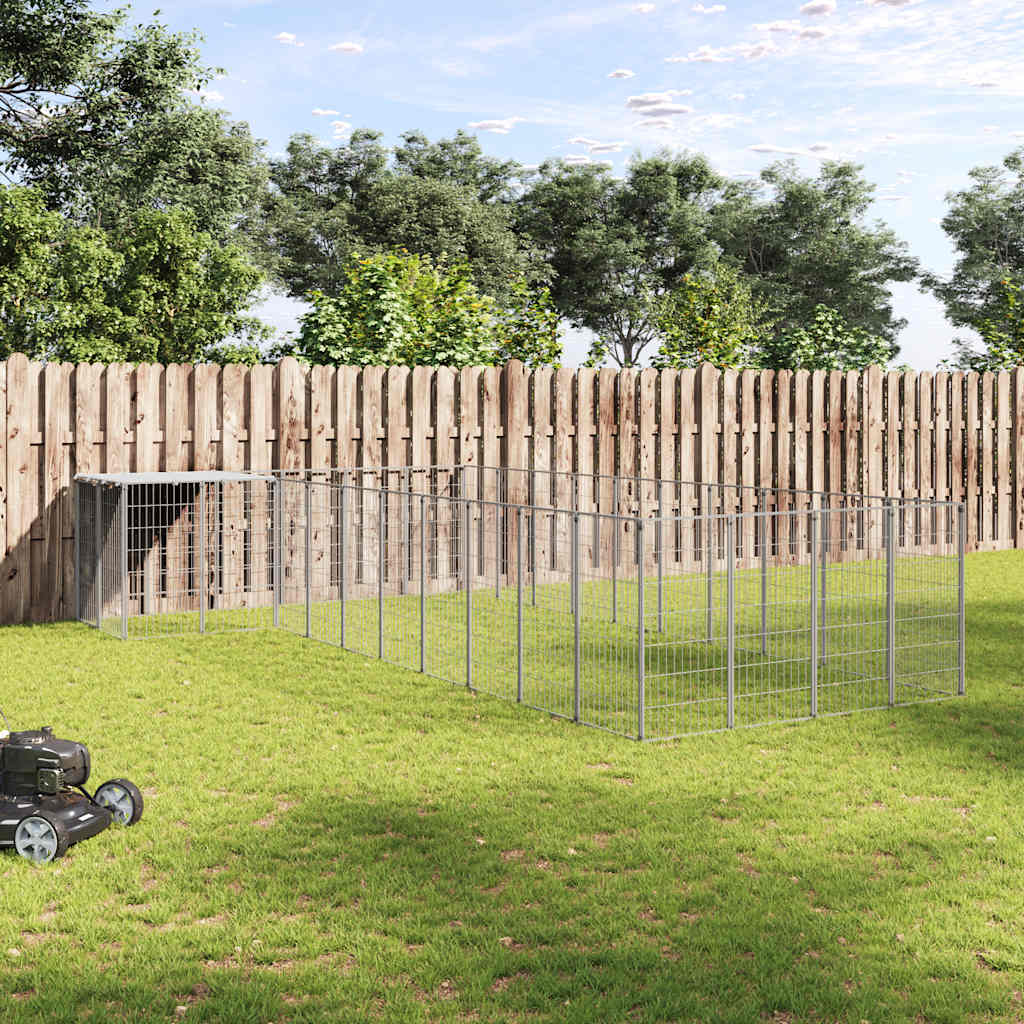 Hundgård silver 13,31 m² stål