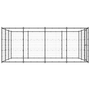 Hundgård för utomhusbruk stål 14,52 m²