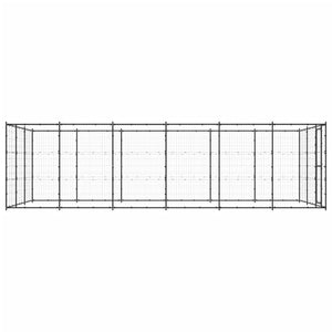 Hundgård för utomhusbruk stål 21,78 m²