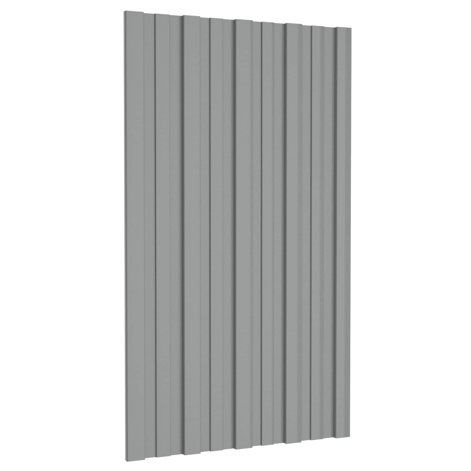 Takpanel 12 st Grå 80 x 45 cm Galvaniserat stål