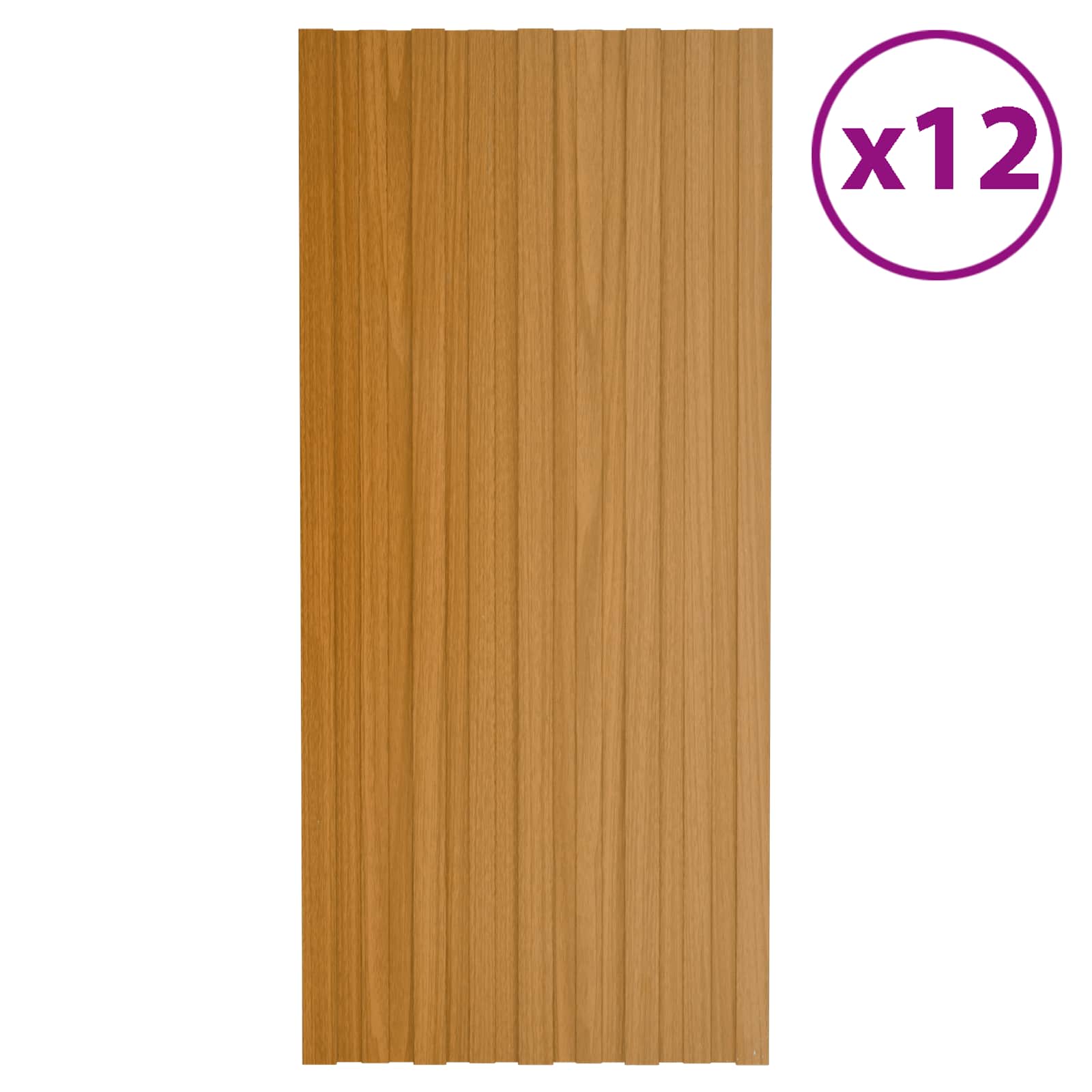 Takpanel 12 st Naturlig 100 x 45 cm Galvaniserat stål