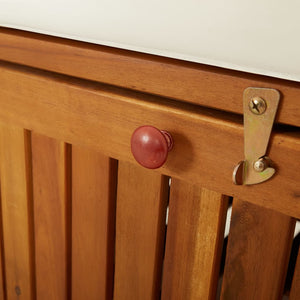 Förvaringsbänk med dyna 170 cm massivt akaciaträ