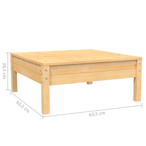 Loungegrupp med gräddvita dynor 3 delar massiv furu