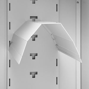 Sadelskåp ljusgrå 53x53x105 cm stål