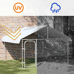 Hundgård med tak för utomhusbruk 200x200x150 cm