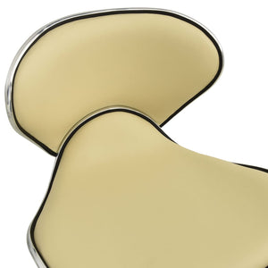 Kontorsstol gräddvit konstläder