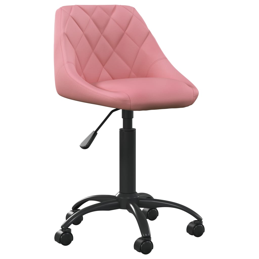 Kontorsstol rosa sammet