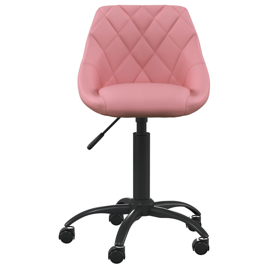 Kontorsstol rosa sammet