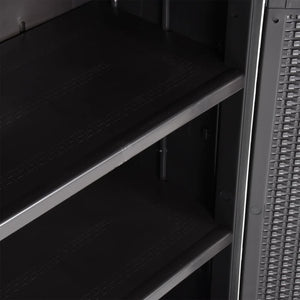 Förvaringsskåp för trädgården svart 65x45x172 cm PP-rotting