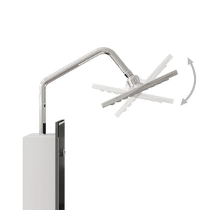 Duschpanel glas 18x45,5x130 cm svart