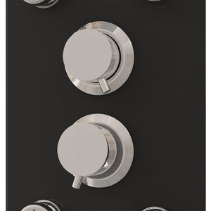 Duschpanel glas 25x47,5x130 cm svart