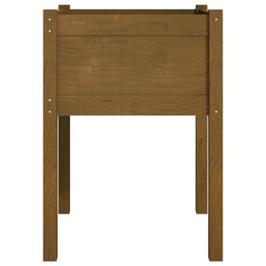 Odlingslåda 2 st honungsbrun 50x50x70 cm massiv furu