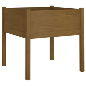 Odlingslåda 2 st honungsbrun 70x70x70 cm massiv furu