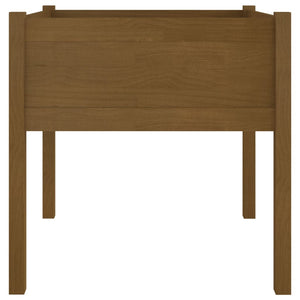 Odlingslåda 2 st honungsbrun 70x70x70 cm massiv furu