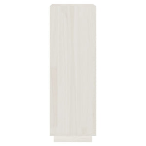 Bokhylla/Rumsavdelare vit 40x35x103 cm massiv furu